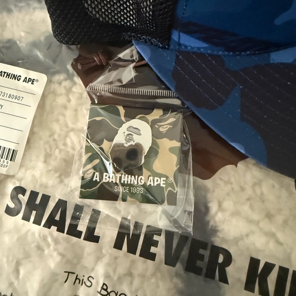 Bape Blue and Black Camo Hat - Picture 2 of 2